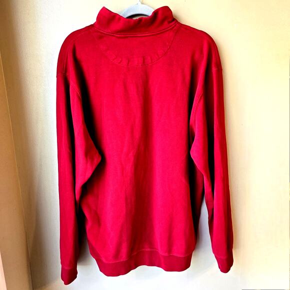 Jack Nicklaus Red 1/4 Zip Pullover Size L Long Sleeve Preppy Classic Capsule - Picture 6 of 6